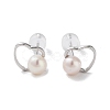 Natural Pearl Stud Earrings for Women EJEW-C083-07B-P-1