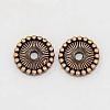 Tibetan Style Alloy Disc Spacer Beads TIBEB-LF9286Y-M-A-NR-2