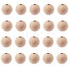 Round Unfinished Wood Beads WOOD-PH0004-30mm-LF-2