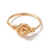 Brass Wire Wrap Finger Ring RJEW-TA00113-4