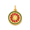 Rack Plating Alloy Enamel Pendants with Jump Ring ENAM-M048-27MG-A-3