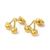 Ion Plating(IP) 304 Stainless Steel Stud Earrings for Women EJEW-I281-40G-1