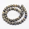 Natural Dalmatian Jasper Beads Strands G-D685-8mm-2