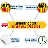 Mini PVC Coated Self Adhesive AUTOMATIC DOOR Warning Stickers STIC-WH0017-008-3