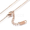 304 Stainless Steel Initial Pendant Necklaces NJEW-I240-10-5