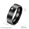 Valentine's Day Gifts Titanium Steel Cubic Zirconia Couple Rings For Men RJEW-BB16446-10-3