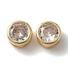 Rack Plating Brass Micro Pave Cubic Zirconia Slide Charms KK-C020-13LG-2