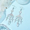 201 Stainless Steel Mushroom Dangle Earring EJEW-JE05759-2