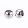 Tarnish Resistant 202 Stainless Steel Stopper Beads STAS-I100-16P-2