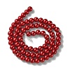 Eco-Friendly Dyed Glass Pearl Bead Strands HY-A008-6mm-RB084-2