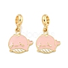 Rack Plating Alloy Enamel Whale European Dangle Charms FIND-B034-53G-01-1