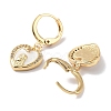 Real 18K Gold Plated Brass Dangle Leverback Earrings EJEW-L269-003G-01-2