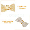 ARRICRAFT 4Pcs 2 Colors Bowknot Crystal Glass Rhinestone Shoe Decoration FIND-AR0004-55-5