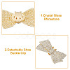 ARRICRAFT 4Pcs 2 Colors Bowknot Crystal Glass Rhinestone Shoe Decoration FIND-AR0004-55-5