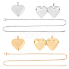 Unicraftale DIY Valentine's Day Themed Pendant Necklaces Making Kits DIY-UN0002-06-1