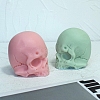 Halloween Skull DIY Food Grade Silicone Candle Molds PW-WG53501-01-4