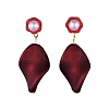 Rubberized Style Acrylic Dangle Earrings EJEW-JE03366-02-1