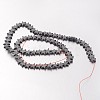 Non-magnetic Synthetic Hematite Bead Strands G-F300-24C-F09-2