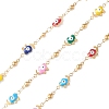 304 Stainless Steel Enamel Link Chains CHS-P016-27G-1