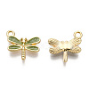Light Gold Plated Alloy Charms X-ENAM-T009-02C-1