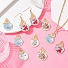 20Pcs 5 Styles Alloy Enamel Pendants ENAM-CJ0005-43-6