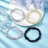 12 Constellation Natural Mixed Gemstone Chip Beaded Stretch Bracelets Sets for Women Men BJEW-JB10264-01-5