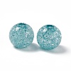 Transparent Crackle Acrylic Bead X-OACR-H019-02-4