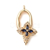 Brass Micro Pave Cubic Zirconia Fold Over Clasps KK-G503-26G-1