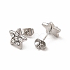 Crystal Rhinestone Star Stud Earrings EJEW-C004-14P-2