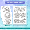 4 Sheets 11.6x8.2 Inch Stick and Stitch Embroidery Patterns DIY-WH0455-077-2