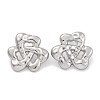 Non-Tarnish Flower 304 Stainless Steel Stud Earrings EJEW-H013-27P-1