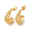 Rack Plating Brass Hollow Croissant Stud Earrings EJEW-R151-07G-1