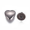 Heart Shape Alloy Decoration Screwback Stud Rivets PALLOY-TAC0009-35B-3