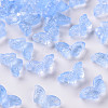 Transparent Spray Painted Glass Beads GLAA-S190-018F-02-1