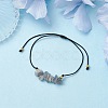 Natural Labradorite Braided Bead Bracelets BJEW-JB11155-06-2