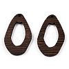 Natural Wenge Wood Pendants WOOD-T023-54-2