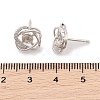 925 Sterling Silver Micro Pave Cubic Zirconia Earring Settings Findings STER-B003-28P-3