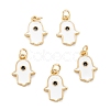 Brass Enamel Pendants KK-P204-11G-C-1