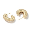 Spiral Rings Brass Stud Earrings for Women EJEW-H006-05G-2