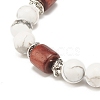 Natural Howlite Beaded Stretch Bracelet for Women or Men BJEW-JB07732-03-4