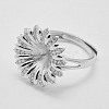 Adjustable 925 Sterling Silver Ring Components STER-K038-042P-2