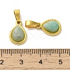 Natural Amazonite Faceted Teardrop Charms STAS-P361-01G-03-3