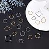 Unicraftale 48Pcs 8 Style 304 Stainless Steel Linking Rings STAS-UN0020-58-4