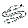 Natural Amazonite Braided Bead Necklacess NJEW-K258-06G-1