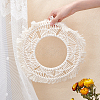 PANDAHALL ELITE 2 Sets 2 Styles Cotton Mini Wall Mirror with Macrame Fringe HJEW-PH0001-39-5