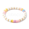 Handmade Polymer Clay Beads Stretch Bracelets Sets BJEW-JB06427-03-7