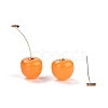 Lifelike Cherry Dangle Stud Earrings X-EJEW-F274-01A-3