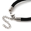 Milan Cord & 304 Stainless Steel Bracelets Making MAK-H004-02E-P01-3