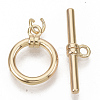 Brass Toggle Clasps X-KK-N216-44-3