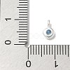 925 Sterling Sliver Cubic Zirconia Flat Round Charms STER-R002-02S-09-3